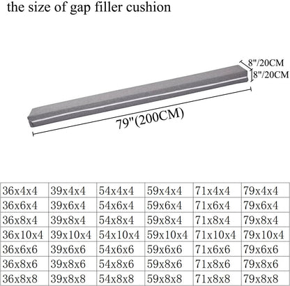 SAMTY Bed Gap Filler for headboard Space Gap Filler Bolster Stopper 54x6x4 | Full Bed, Closes Gaps Between Headboard And Mattress With Supportive Foam And Removable Washable Linen Cover