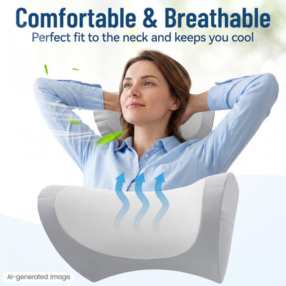 PouHenier.jh Neck Pillow for Recliner Office Gaming Chair Support, Grey