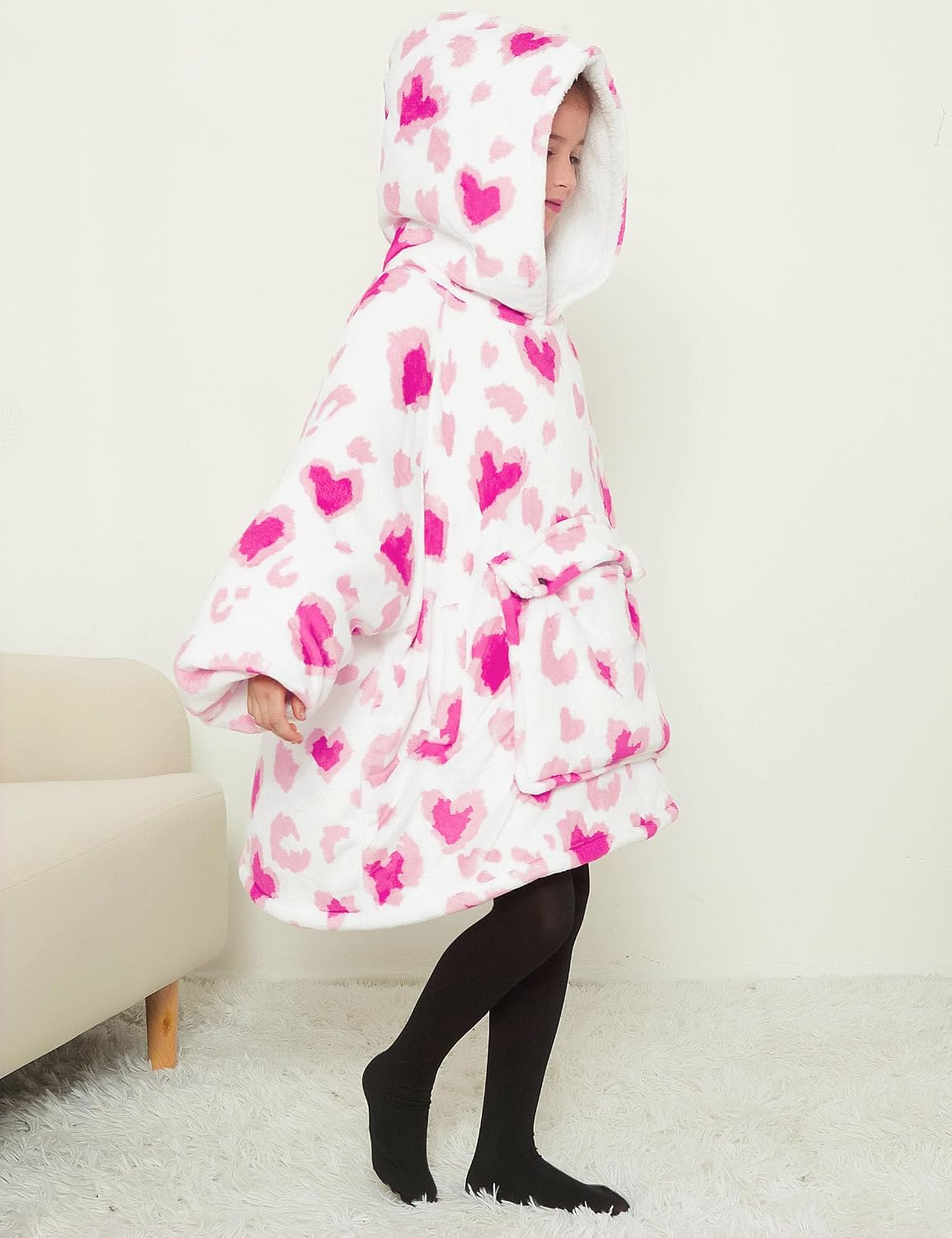 Wearable Blanket Hoodie for Adults With Pocket Strawberry Hoodie | Sherpa, Fuzzy Blanket Hoodie, Oversized Sweatshirt Blanket, Kangaroo Pouch, Cute Birthday Gifts for Sister, Cute Stuff