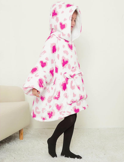Wearable Blanket Hoodie for Adults With Pocket Strawberry Hoodie | Sherpa, Fuzzy Blanket Hoodie, Oversized Sweatshirt Blanket, Kangaroo Pouch, Cute Birthday Gifts for Sister, Cute Stuff