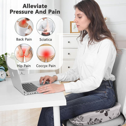 Tailbone Pain Relief Cushion, Memory Foam Seat Cushion for Coccyx Sciatica Pain Pressure Relief Office Desk Chair