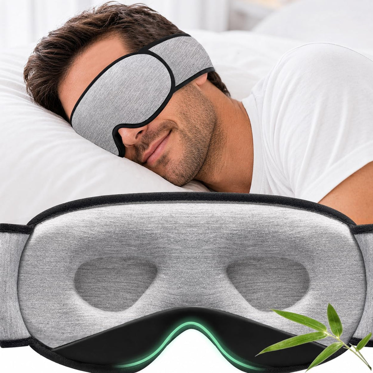 YFONG Sleep Mask for Men and Women, Bamboo Viscose Eye Mask