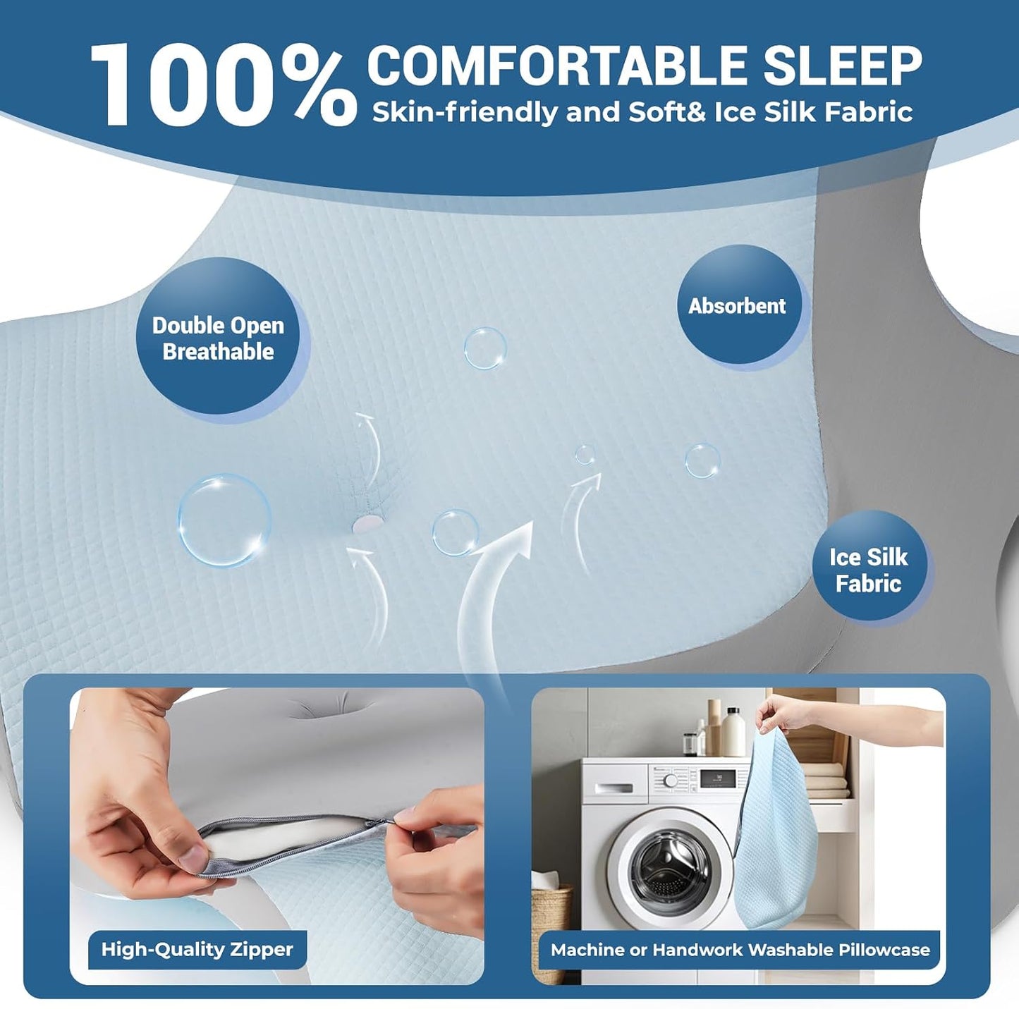 Reading Pillow for Bed, Lying, Leaning and Prone, Ergonomic Memory Foam Bed Wedge Pillow for Headboard, Chin & Back Support Pillows on Bedrest Couch Floor- Grey