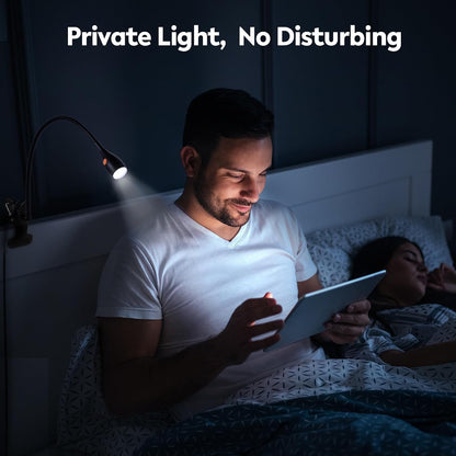 acegoo Minimalist Clip On Reading Light, Head Switch Headboard Book Lamp