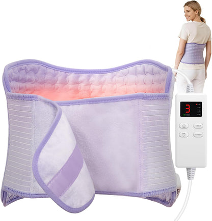 Heating Pad for Period Cramps, Electric Heat Pad with 6 Heat Levels and 4 Times Settings, Moist Heating Pad for Back Pain Relief, Neck, Shoulder, Abdomen, Birthday Gifts for Women and Men
