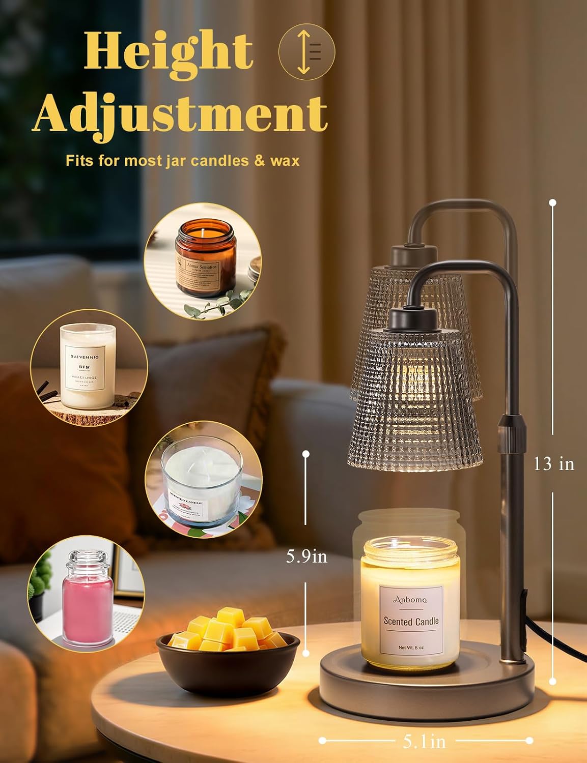 Candle Warmer Lamp with Timer, Birthday Gifts for Women, Ideal Fall Decor