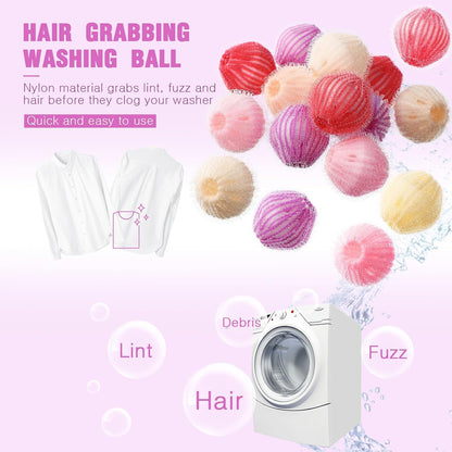 Blulu 18 Pieces Pet Hair Remover for Laundry, Classic Color | Reusable Washing Machine Hair Catcher Pet Dog Cat Fur Catcher Lint Remover from Laundry