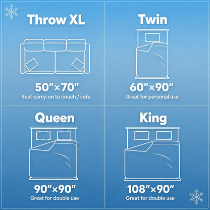 Cooling Blanket Queen Size for Hot Sleepers, Q-Max >0.4, 90 x 90 Inch, Grey