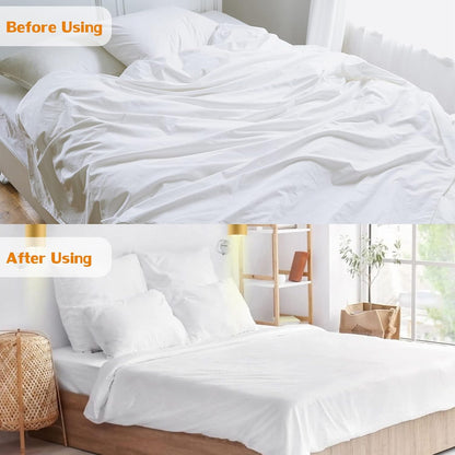 Korlon 8 Pack Bed Sheet Straps, Adjustable Elastic Fitted Sheet Holder Clips, Heavy Duty Bed Sheet Clips Holders for Corners Mattress Fasteners Suspenders Grippers Sofa Cushion