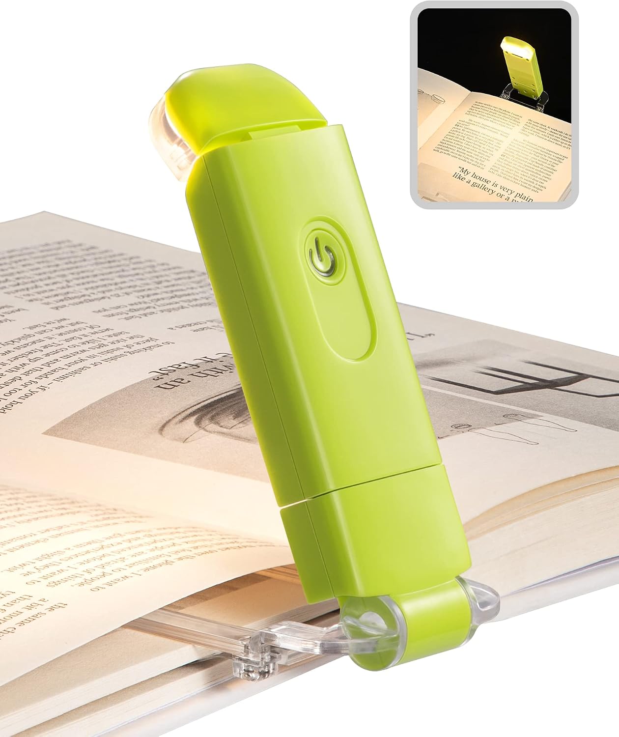 DEWENWILS USB Rechargeable Book Reading Light, 3000K Warm White, Brightness Adjustable Clip on LED Bookmark Lamp at Night in Bed, Portable Booklight for Bookworms, Kids