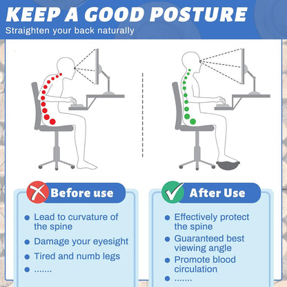 Ergonomic Wood Foot Rest for Enhanced Circulation Under Desk Wood Footrest Stool Rocker Balance Board for Supporting Relieving Leg Pressure, Home and Office Use, 15.8 x 11 x 4.3 Inches