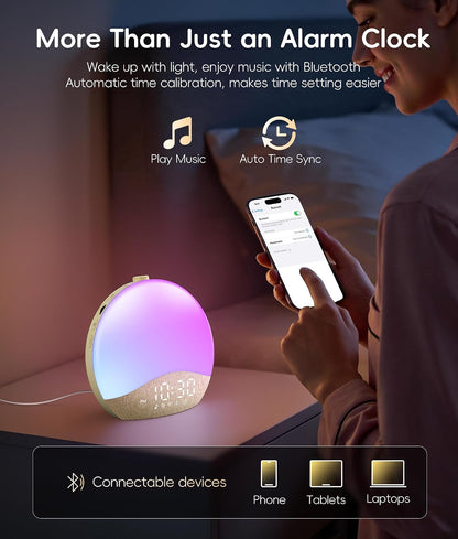ecozy Sunrise Alarm Clock for Bedroom, White Noise Sound Machine