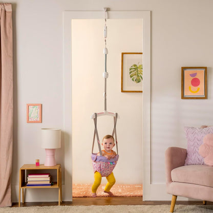Bright Starts Playful Parade Door Jumper for Baby with Adjustable Strap, 6 Months and Up, Max Weight 26 lbs