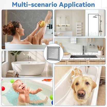 Shower Drain Hair Catcher,4.72",Hair Catcher for Bathroom Drain,Tub,Sink | Shower Drain Cover Protector,Easy Installation Clean,Prevents Clogged For Bathroom Shower Drain,Bathtub,Sink