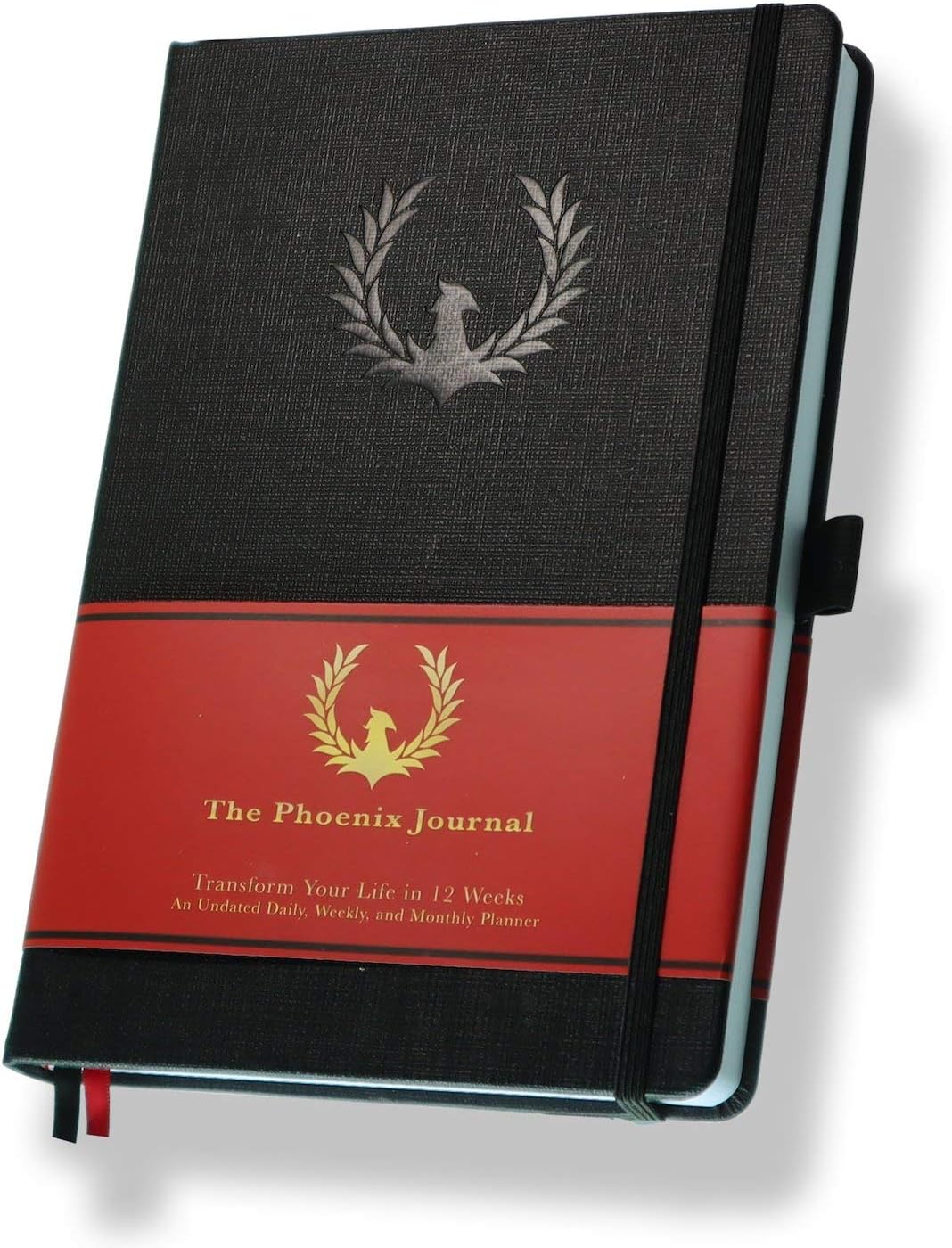 The Phoenix Journal - Quarterly Goal Planner, Daily Planner Journal & Organizer for Goal Setting, Productivity & Focus - Undated 12 Week Planner, Weekly & Monthly Planning, Habit Tracking - Hardcover - Black