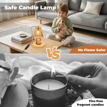 LALISU Candle Warmer Lamp with Timer Electric Candles Light Birthday Gifts
