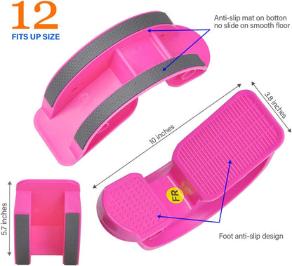 Foot Rocker Calf Stretcher Ankle Plantar Board for Achilles Tendonitis, Muscle Stretch, Feet and Shin Splint Pain Relief - Improve Calf Flexibility, Ankle Mobility - Rose