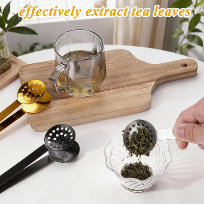 3 Pcs Tea Bag Squeezer Tongs, Stainless Steel Teabag Strainer Dispenser