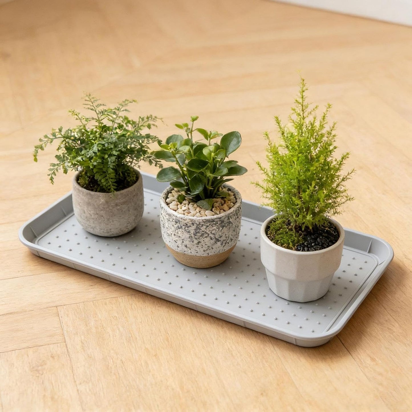 predolo Boot Tray Heavy Duty Silicone Multi Purpose Tray Raised Edge Suitable for Entryway Garden Patio Home Organization, Gray