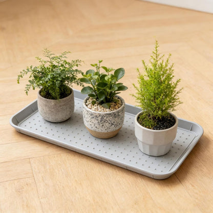 predolo Boot Tray Heavy Duty Silicone Multi Purpose Tray Raised Edge Suitable for Entryway Garden Patio Home Organization, Gray