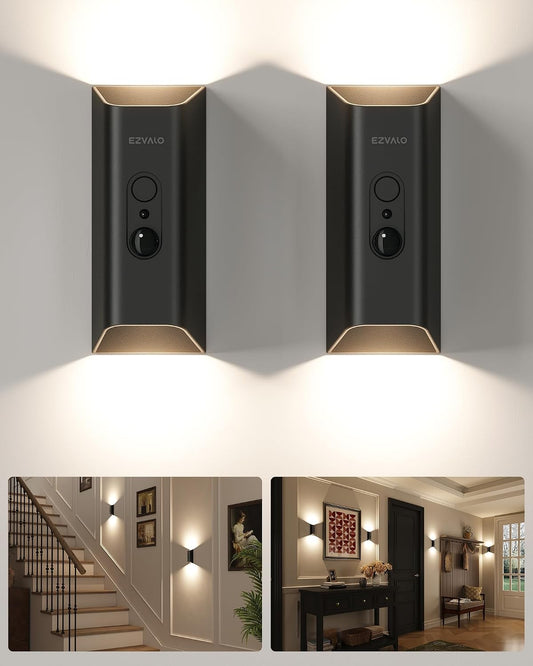 EZVALO Motion Sensor Wall Light with Remote Control, Rechargeable Wall Sconce, 3 Color Temps, Dimmable, Magnetic, LED Indoor Wireless Wall Lamp, 4000mAh, for Hallway, Stair, Entryway, Renters
