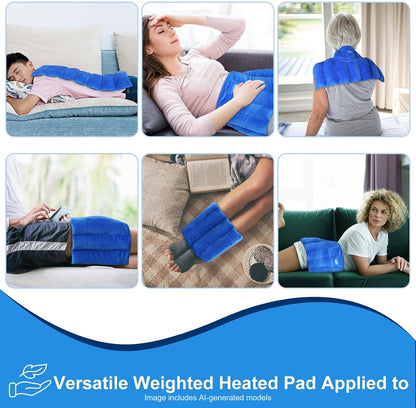 Atsuwell Large Microwave Heating Pad for Back Pain Relief, 22 x 13 in