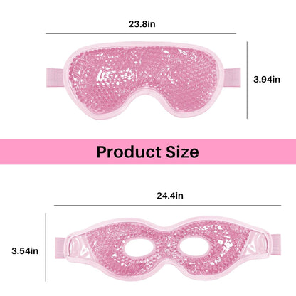Cooling Eye Mask with Gel Bead 2 Pack Gel Eye Mask Cold Eye Mask for Relaxtion,Puffy Eyes Reusable Cold & Warm Compress for Puffiness,Dry Eyes,Headaches,Migraines,Stress Relief,Post Surgery