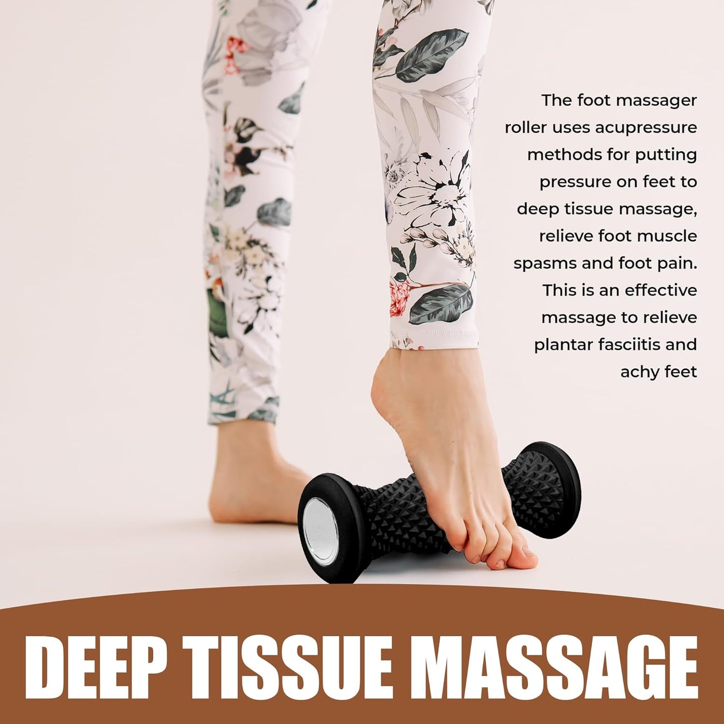 Foot Massager Roller, Portable | Arch & Plantar Fasciitis Relief Tool - Deep Tissue Muscle Massage Roller for Feet,Carf, Heel Pain
