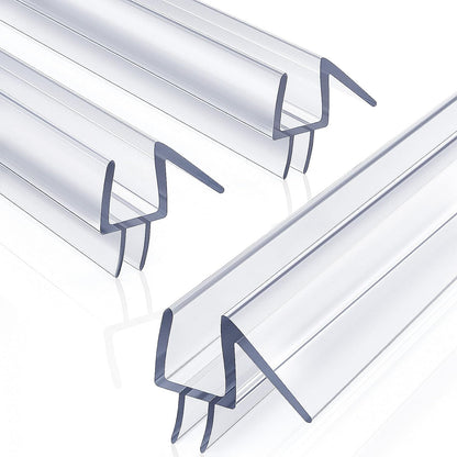 Yecaye 3 Pack 3/8" x 39" Shower Door Bottom Seal Strip, Shower Door Sweep | Shower Door Sweep for 3/8'' (10mm) Doors, Frameless Glass Shower Door Seal Strip Stop Shower Leaks and Create a Water Barrier