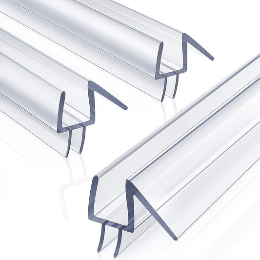 Yecaye 3 Pack 3/8" x 39" Shower Door Bottom Seal Strip, Shower Door Sweep | Shower Door Sweep for 3/8'' (10mm) Doors, Frameless Glass Shower Door Seal Strip Stop Shower Leaks and Create a Water Barrier