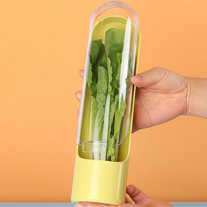 PP Herb Storage Container for Refrigerator, Long Lasting Greens Herb Keeper, Reusable Parsley Asparagus Mint Vegetable Preserver Cup with Drain Spout (Pink,1)