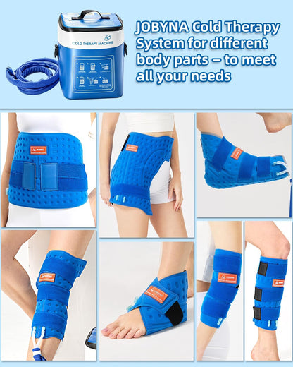 JOBYNA Leakproof Cold Therapy Knee Pad – Compatible Exclusively Ice Therapy Machine, Continuous Circulating Ice Knee Wrap for Post-Surgery Recovery, ACL, Meniscus Tear – No Gel Replacement Pad
