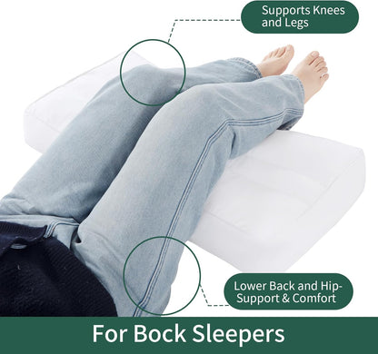 MABOZOO Knee Pillow for Side Sleepers Hip Pain,Between & Under Leg Pillows for Sleeping Side Sleeper,Down Alternative Pillow for Knee & Ankle Support,Sciatica & Back Pain Relief,Pregnancy Support