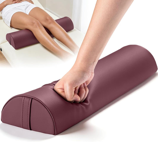 Half Moon Bolster Pillow for Leg, 21 x 6 x 3 in Knee Support Pillow Pad