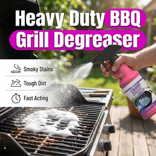 2026 Upgrade Fast Acting Heavy Duty Grill Degreaser Spray Set Multi Grill Cleaner Fast Clean Outdoor Solution for Grills Smoker BBQ Grates Oven Effortless Removes Grease Degreaser Smoky Stain (1PCS)