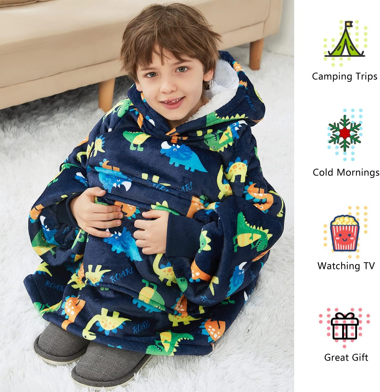 Wearable Blanket Hoodie for Adults With Pocket Strawberry Hoodie | Sherpa, Fuzzy Blanket Hoodie, Oversized Sweatshirt Blanket, Kangaroo Pouch, Cute Birthday Gifts for Sister, Cute Stuff