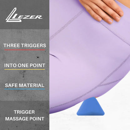 LEZER Trigger Massage Point, Manual Massage Ball, Muscle Knots Relief Tool, Myofascial Release, Physical Therapy, Deep Tissue Back Massage, Plantar Fasciitis, 2.9 in x 2.1 in (Green)