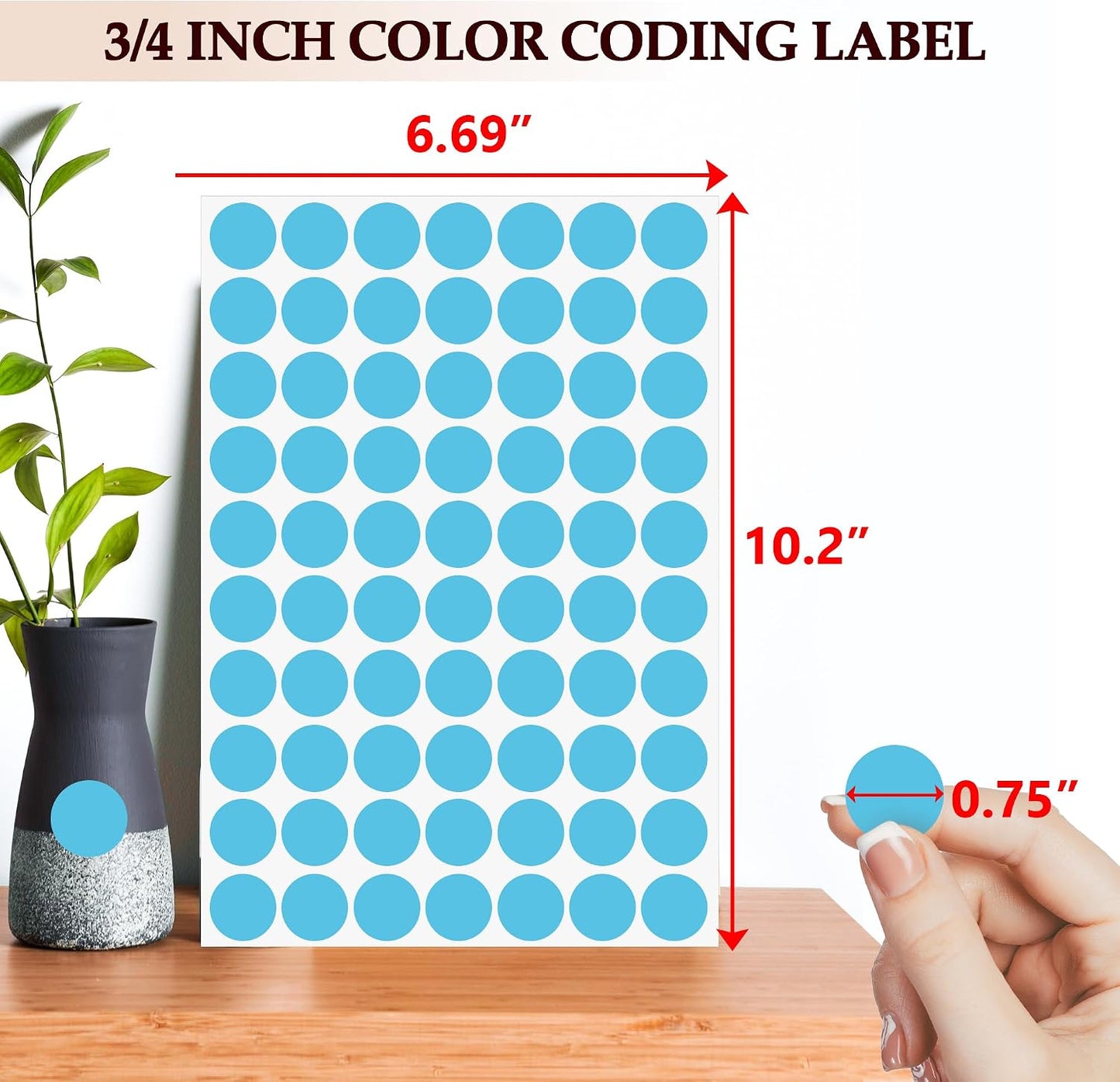 PARLAIM 1050 PCS Color Coding Labels Circle Dot Stickers,10 Color Style Colorful Coding Label Sticker for Office,Student Classroom