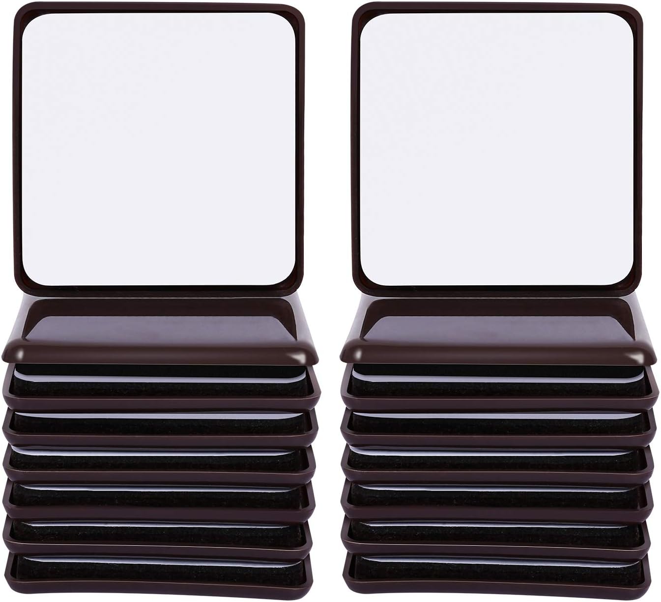 Ezprotekt Large Furniture Sliders for Carpet and Hardwood Floors, 8 Pack 9-1/2" x 5-3/4" Reusable Oval Heavy Duty Furniture Moving Pads, 4 Pcs Hard Floor Felt Sliders+4 Pcs Carpet Sliders (Beige)