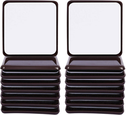Ezprotekt Large Furniture Sliders for Carpet and Hardwood Floors, 8 Pack 9-1/2" x 5-3/4" Reusable Oval Heavy Duty Furniture Moving Pads, 4 Pcs Hard Floor Felt Sliders+4 Pcs Carpet Sliders (Beige)
