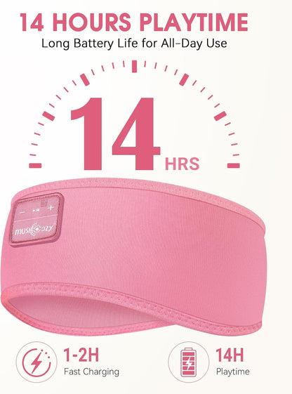 MUSICOZY Sleep Headphones Bluetooth Headband Headphones for Side Sleepers