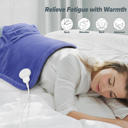Neck Heating Pad Fathers Day Dad Gifts for Husband, Men, Mom, Wife, Women, 23'' x 17'' Weighted Shoulder Heat Pad for Back Pain Relief, Gifts for Christmas, Birthday, Mothers Day Warm Gifts