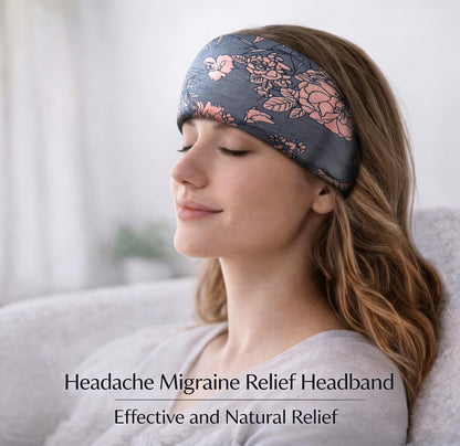 Crimmy Migraine Relief Cap, Headache Ice Pack Headband, Cold Face Eye Mask