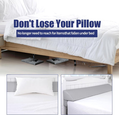 HOMBYS Wedge Pillow Headboard for Bed Gap,Foldable Bed Wedge Gap Filler Queen Size,Matterss Gap Filler,Multi Functional Bed Crack Pillow, Fill The Gap (0-7") Between Your Headboard and Mattress,White