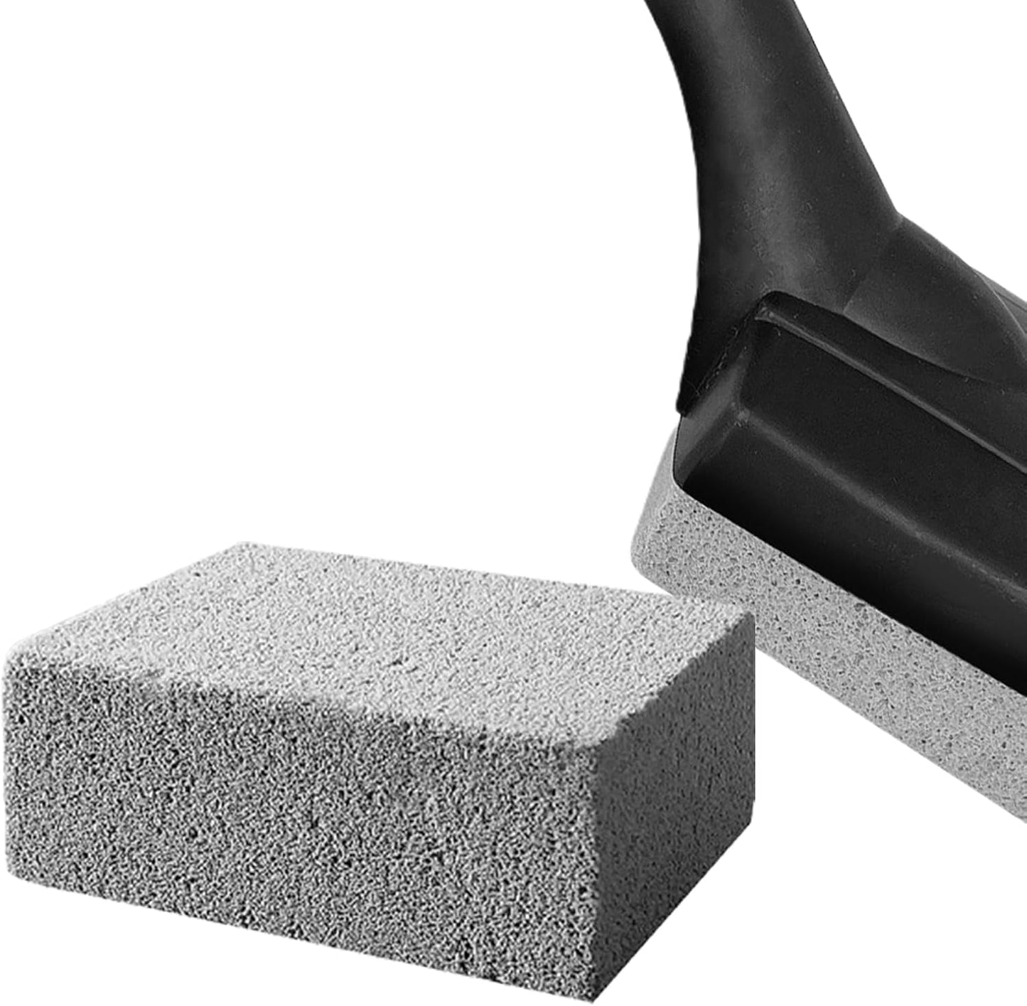 Pumice Stone Brush, Safe and Effective Surfaces Cleaner, 25x8x4.5cm, Grill Cleaning Brush, Tile Grout Cleaning Pumice, Ergonomic Handle, for Grill Grates, Range Hood Filter, Oven Interior, Frying Pan