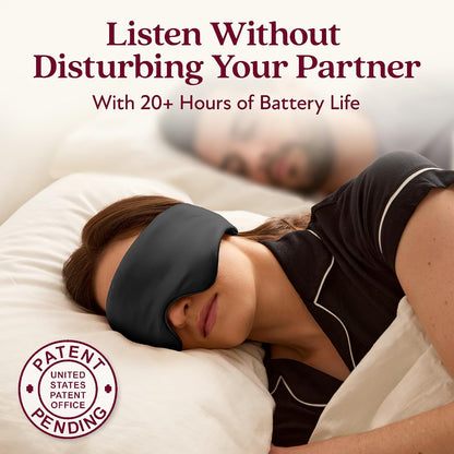 SilkSound Bluetooth Sleep Mask, 100% Mulberry Silk Headphones for Sleeping