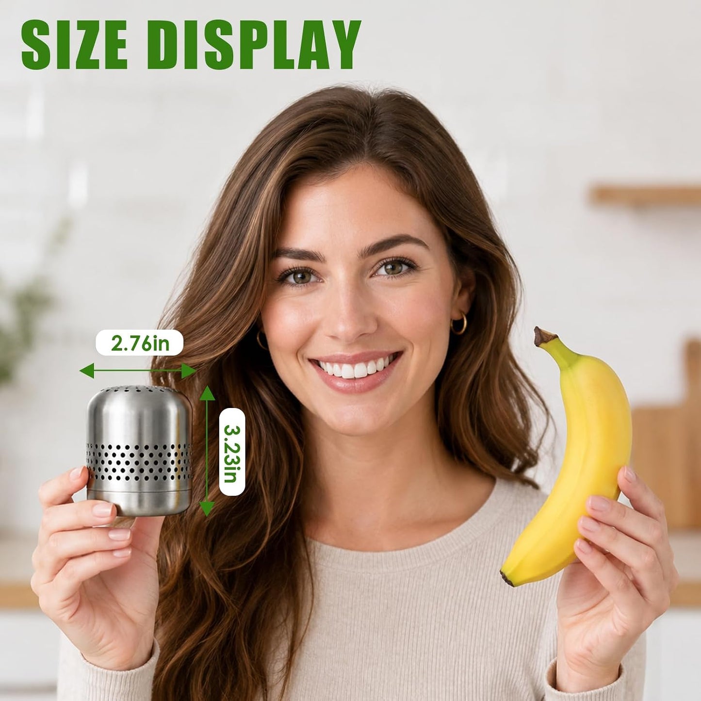 Refrigerator Deodorizer, 10-Year Long Lasting Odor Eliminator for Fridge & Freezer, More Effective Than Baking Soda & Charcoal Bags, Space-Saving Kitchen Gadget for Room, RV, Closet & New Home