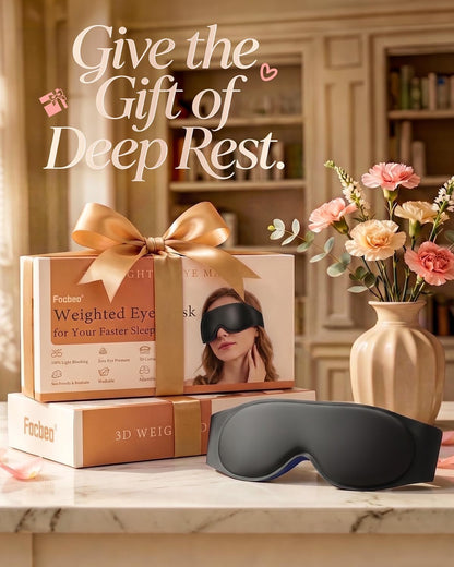 Weighted Eye Mask for Sleeping, 100% Blackout Sleep Mask for Women and Men