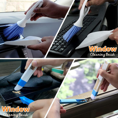 10 Pcs Venetian Window Blind Cleaner Duster Tool Set, Mini Blind Cleaner Duster Brush, Hand Held Air Conditioner Shutters Duster, Dirt Cleaner for Blind, Fan, Air Conditioner, Window Groove Gap (Blue)
