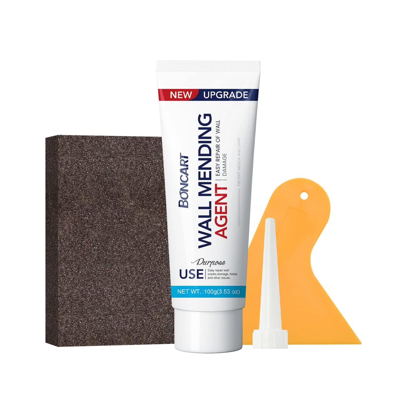Drywall Repair Kit, 2-Pack Wall Mending Agent, Wall Spackle with Tools | Includes Scraper and Sandpaper. For Wall Surface Hole Fill, Quick And Easy Solution.